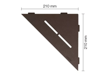 Schlüter STRSES1D7TSOB Wzór PURE SHELF-E-S1 Aluminium z powłoką strukturalną brąz - 210 mm - 210 mm - 4 mm