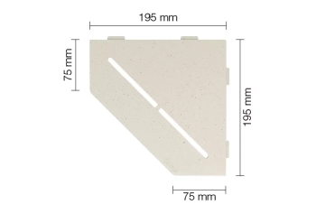Schlüter STRSES2D7TSI Wzór PURE SHELF-E-S2 Aluminium z powłoką strukturalną kość słoniowa - 190 mm - 195 mm - 4 mm