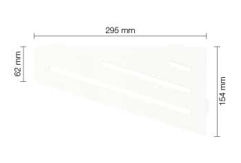 Schlüter STRSES3D10MBW Wzór WAVE SHELF-E-S3 Biel brylantowa matowa - 150 mm - 295 mm - 4 mm