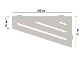 Schlüter STRSES3D10TSBG Wzór WAVE SHELF-E-S3 Aluminium z powłoką strukturalną beżowoszare - 150 mm - 295 mm - 4 mm