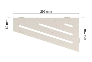 Schlüter STRSES3D10TSI Wzór WAVE SHELF-E-S3 Aluminium z powłoką strukturalną kość słoniowa - 150 mm - 295 mm - 4 mm