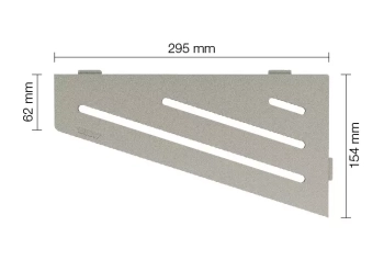 Schlüter STRSES3D10TSSG Wzór WAVE SHELF-E-S3 Aluminium z powłoką strukturalną szary kamienny - 150 mm - 295 mm - 4 mm