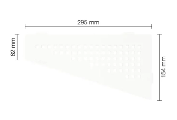 Schlüter STRSES3D3MBW Wzór SQUARE SHELF-E-S3 Biel brylantowa matowa - 150 mm - 295 mm - 4 mm