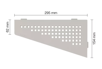 Schlüter STRSES3D3TSBG Wzór SQUARE SHELF-E-S3 Aluminium z powłoką strukturalną beżowoszare - 150 mm - 295 mm - 4 mm