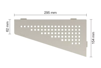Schlüter STRSES3D3TSC Wzór SQUARE SHELF-E-S3 Aluminium z powłoką strukturalną kremowe - 150 mm - 295 mm - 4 mm