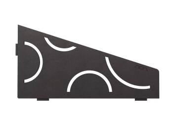Schlüter STRSES3D6TSDA Wzór CURVE SHELF-E-S3 Aluminium z powłoką strukturalną ciemny antracyt - 150 mm - 295 mm - 4 mm
