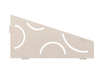 Schlüter STRSES3D6TSI Wzór CURVE SHELF-E-S3 Aluminium z powłoką strukturalną kość słoniowa - 150 mm - 295 mm - 4 mm