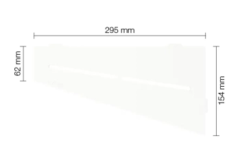 Schlüter STRSES3D7MBW Wzór PURE SHELF-E-S3 Biel brylantowa matowa - 150 mm - 295 mm - 4 mm