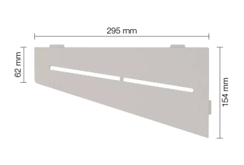 Schlüter STRSES3D7TSBG Wzór PURE SHELF-E-S3 Aluminium z powłoką strukturalną beżowoszare - 150 mm - 295 mm - 4 mm