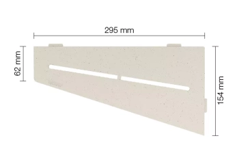Schlüter STRSES3D7TSI Wzór PURE SHELF-E-S3 Aluminium z powłoką strukturalną kość słoniowa - 150 mm - 295 mm - 4 mm