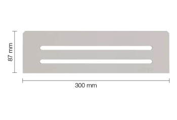 Schlüter STRSNS1D10TSBG Wzór WAVE SHELF-N-S1 Aluminium z powłoką strukturalną beżowoszare - 300 mm - 87 mm - 4 mm