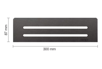 Schlüter STRSNS1D10TSDA Wzór WAVE SHELF-N-S1 Aluminium z powłoką strukturalną ciemny antracyt - 300 mm - 87 mm - 4 mm