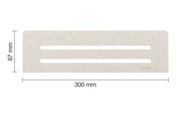 Schlüter STRSNS1D10TSI Wzór WAVE SHELF-N-S1 Aluminium z powłoką strukturalną kość słoniowa - 300 mm - 87 mm - 4 mm
