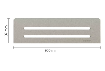 Schlüter STRSNS1D10TSSG Wzór WAVE SHELF-N-S1 Aluminium z powłoką strukturalną szary kamienny - 300 mm - 87 mm - 4 mm