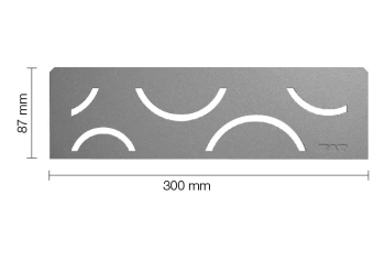 Schlüter STRSNS1D6TSG Prostokątna półka ścienna do wnęk SHELF-N-S1 Aluminium z powłoką strukturalną szare - 300 mm - 87 mm - 4 mm
