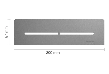 Schlüter STRSNS1D7TSG Prostokątna półka ścienna do wnęk SHELF-N-S1 Aluminium z powłoką strukturalną szare - 300 mm - 87 mm - 4 mm