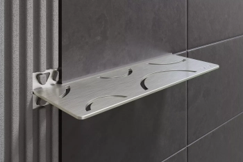 Schlüter STRSWS1D6TSSG Wzór CURVE SHELF-W-S1 Aluminium z powłoką strukturalną szary kamienny - 300 mm - 115 mm - 4 mm