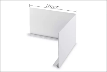 Schlüter STRE90/FAP165BW Narożnik zewnętrzny 90st BARA-FAP Biel brylantowa - 165 mm - 1.45 mm