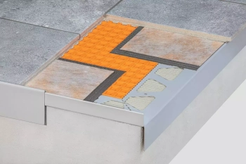 Schlüter STRRAP90PG Proﬁl zakrywający z barwnie powlekanego aluminium BARA-RAP Szary pastelowy - 2500 mm - 86 mm - 1.45 mm