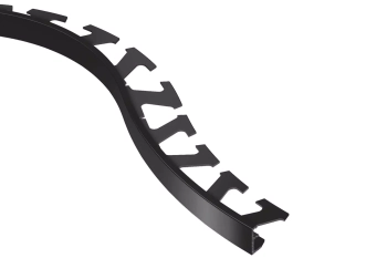 Schlüter STRR/A80AGSG Profil wykończeniowy z anodowanego aluminium SCHIENE-AE Aluminium anodowane połysk czarne - 2500 mm - 8 mm