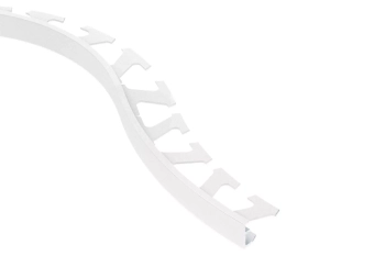 Schlüter STRR/A30MBW Profil zakończeniowy z malowanego proszkowo aluminium SCHIENE-AC Biel brylantowa matowa - 2500 mm - 3 mm