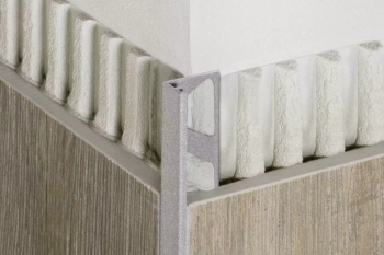 Schlüter STRA110TSSG Dekoracyjny profil zakończeniowy z powłoką TRENDLINE SCHIENE-TS Aluminium z powłoką strukturalną szary kamienny - 2500 mm - 11 mm