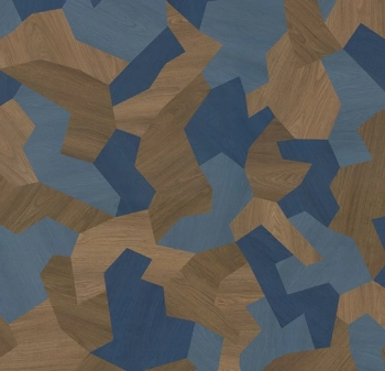 Wykładzina PVC FORBO 98507UP4319 Blue shaped wood Modul'up 19 Db Graphic & Colour - Rolka - 3.45  mm