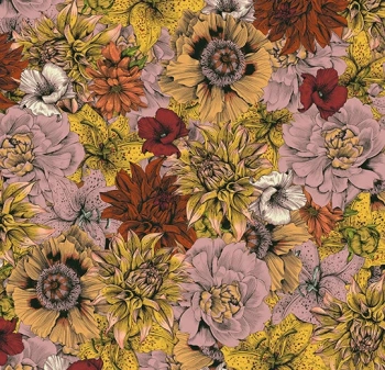 Wykładzina dywanowe FORBO 270006FR Flower rhapsody rust Flotex Vision FR - Rolka - 4.3  mm