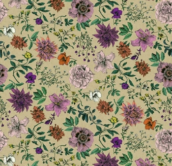 Wykładzina dywanowe FORBO 270002FR Dahlia bouquet XS ecru Flotex Vision FR - Rolka - 4.3  mm