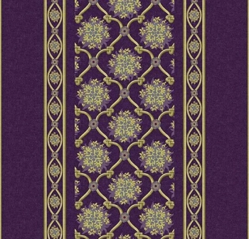 Wykładzina dywanowe FORBO 253203FR Chambord Border Prune Flotex Vision FR - Rolka - 4.3  mm