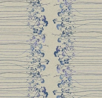 Wykładzina dywanowe FORBO 254203 Elder Border Blueberry Flotex Floral - Rolka - 4.3  mm