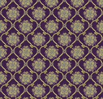 Wykładzina dywanowe FORBO 253103 Chambord Prune Flotex Floral - Rolka - 4.3  mm