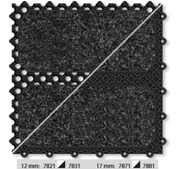 Mata wejściowa FORBO 7881 Hurricane grey Coral Click - Płytka - 240 mm - 240 mm - 17  mm
