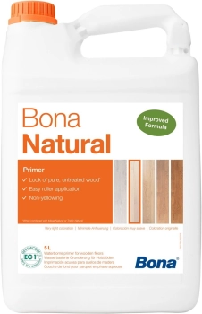 Bona Natural Primer 5 L 1-komponentowy lakier podkładowy na bazie wody opracowany z myślą o zachowaniu naturalnego wyglądu surowego drewna