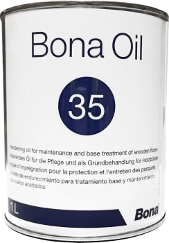 Bona Oil 35 1 L Neutralny Twardniejący olej do konserwacji i olejowania zasadniczego podłóg drewnianych