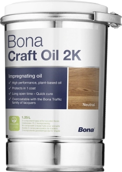 Bona Craft Oil 2K 1.25 L Provincial 2-komponentowy szybkoschnący olej naturalny o doskonałej odporności na ścieranie