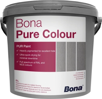 Bona Pure Colour 5 L Mocha Clay Trwały lakier poliuretanowy 2-komponentowy na bazie wody do renowacji elastycznych powłok podłogowych