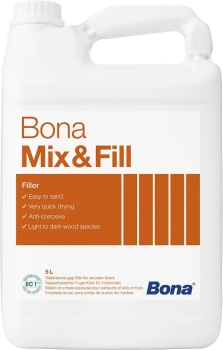 Bona Mix&Fill 5 L Wypełniacz szczelin na bazie wody to wypełniania szczelin w podłogach drewnianych o szerokości do 2 mm