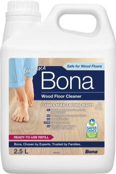 Środek Bona do czyszczenia podłóg drewnianych (uzupełniacz) 2,5L Bona Wood Floor Cleaner to idealne rozwiązanie dla perfekcyjnie czystych podłóg