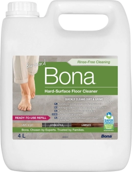 Środek Bona do czyszczenia podłóg kamiennych, płytek, paneli i winyli 4L (uzupełniacz) Bona Hard-Surface Floor Cleaner to idealne rozwiązanie dla perfekcyjnie czystych podłóg