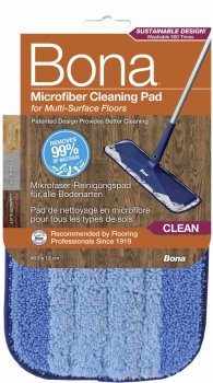 Pad czyszczący Bona z mikrofibry Bona Microfiber Cleaning Pad zapewnia skuteczne i bezpieczne czyszczenie wszystkich podłóg drewnianych oraz twardych powierzchni