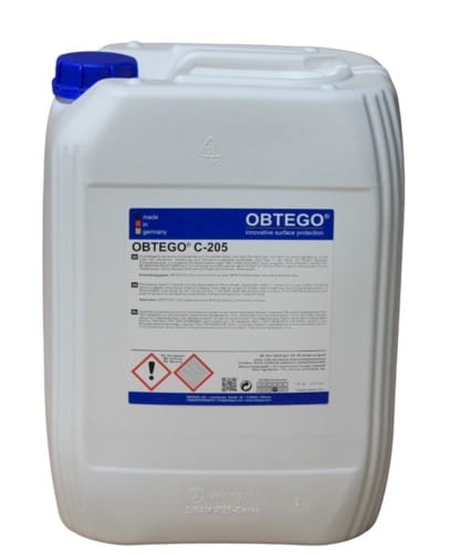 OBTEGO C-205 (20l) Środek do pielęgnacji posadzek przeznaczony specjalnie do zabezpieczonych posadzek cementowych / przemysłowych OBTEGO. Odnawia połysk i odświeża skuteczność ochrony przed plamami.