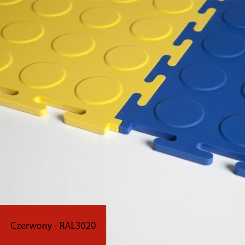 R-TILE Studded Czerwony RAL 3020 5 mm
