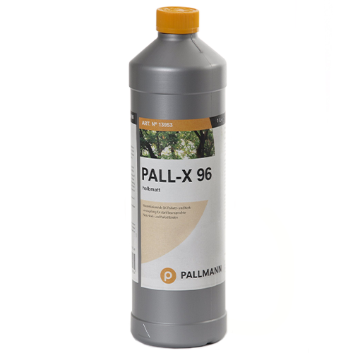 Pallmann Pall-X 96 Półmat 1 l |  Jednoskładnikowy Lakier Nawierzchniowy Do Stosowania W Pomieszczeniach Mieszkalnych I Obiektach Użyteczności Publicznej