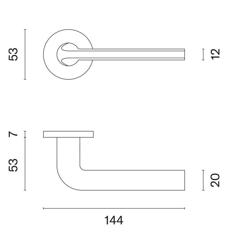 Enger Klamka Aprile OLEANDRO Rozeta R  Slim 7 mm CP - chrom polerowany