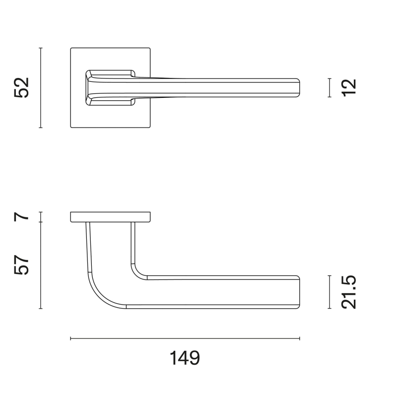 Enger Klamka Aprile ISMENA Rozeta Q  Slim 7 mm LG - złoty polerowany