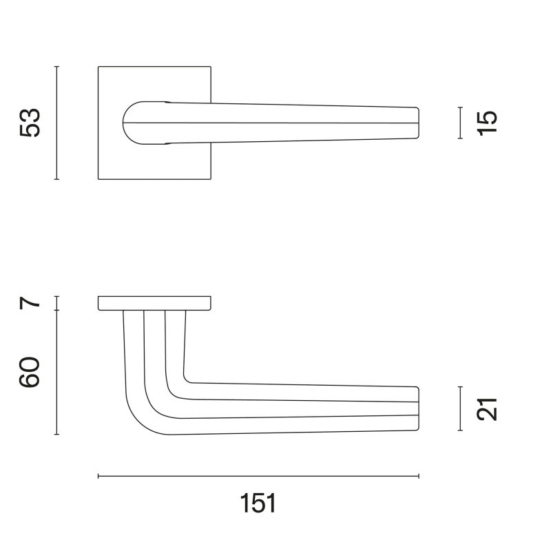 Enger Klamka Aprile FUNKIA Rozeta Q  Slim 7 mm CP - chrom polerowany