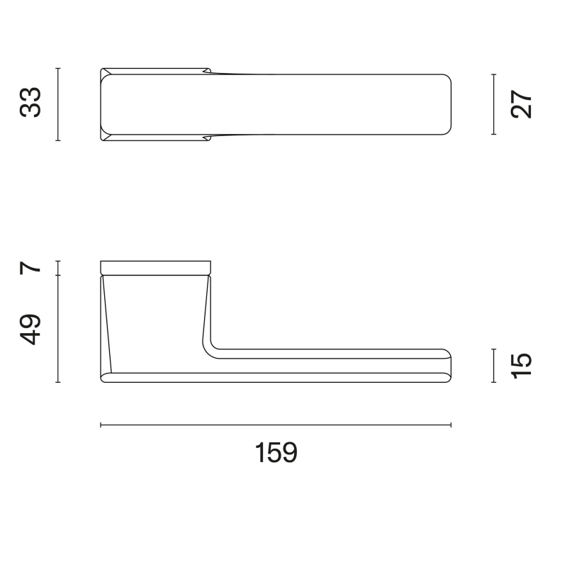 Enger Klamka Aprile BRISA Rozeta RTH  Slim 7 mm KG - złoty matowy