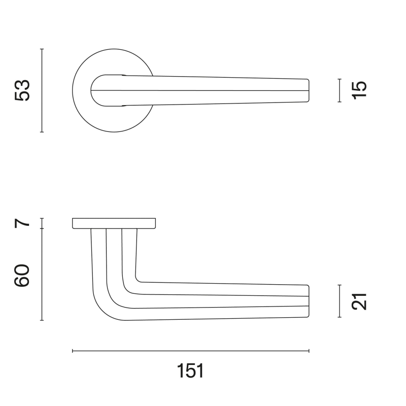 Enger Klamka Aprile INULA Rozeta R Slim  7 mm CP - chrom polerowany