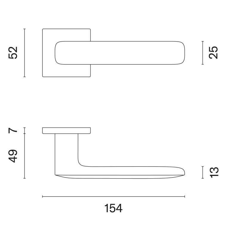 Enger Klamka Aprile STELLA Rozeta Q  Slim 7 mm SC - chrom satynowy